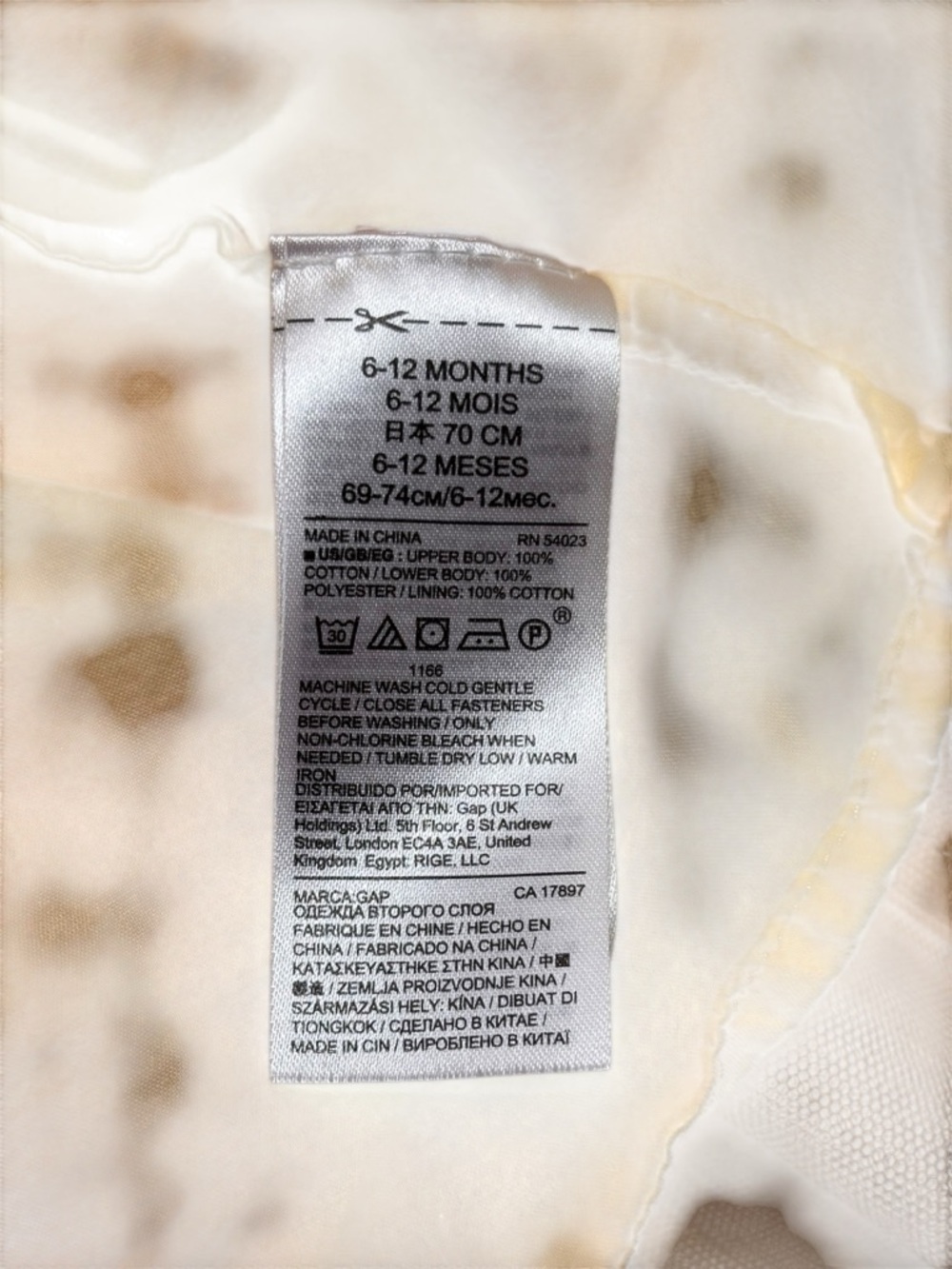 Gap × Disney Baby Snow White Tulle Dress 6-12 Months 8 0548 - Picture 3 of 7